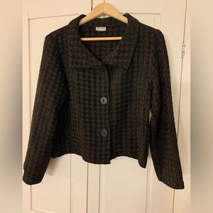 Habitat Jacket Womens Small Textured Artsy Buttons Collar Lagenlook Made in‎ USA